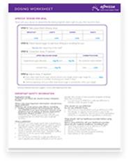 Thumbnail cover of the AFREZZA Dosing & Titration Worksheet (US-AFR-2612).