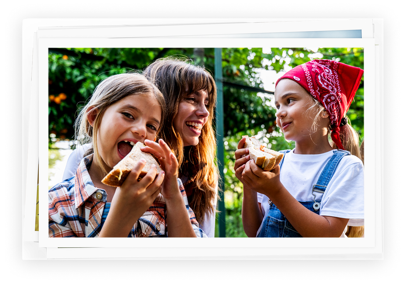 Children and adolescents eating together — pediatric lifestyle imagery for INHALE-1 efficacy page